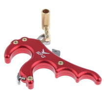 Trendy Retail Archery Release Aid Trigger 4 Finger Grip for Compound Bow Hunting Red