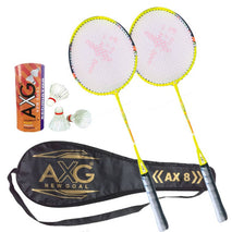 2 Badminton Rackets With 3 Feather Shuttles And Cover Badminton Kit