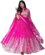 New Fashion Silk Pink Print  Bollywood types Lehenga Choli