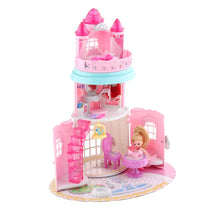 Portable DIY Magic Castle Doll House Playset, Kids Pretend Play Princess Dream House with Furniture Toys Set for Girls