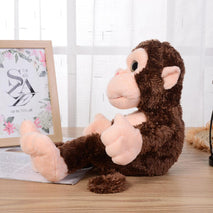 7.48 inch Electronic Plush Stuffed Animal Developmental Baby Toy - Naughty Farting Monkey