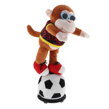 Interactive Dancing Football Doll Plush Stuffed Animal Electronic Pets Figure Model Toy Home Desk Decor Ornament - Monkey