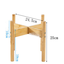 Bamboo Square Cross Flower Stand