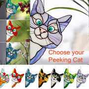 Stained Glass Cat Window Hanger Decoration