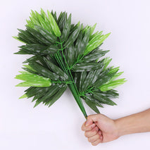 Artificial Bamboo Leaves Fake Bamboo Branches Plastic Small Bamboo Leaves Single Branch Bamboo