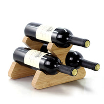 Bamboo wood wine rack