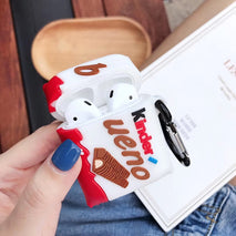 Hot Kinder Bueno Sandwich chocolate Soft silicon Wireless Earphone Charging Cover for Apple AirPods 1 2 Bluetooth case Headset