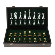Trendy Retail Handmade European Style Magnetic Chess Set Well Crafted Chess Board & Pieces Leather Box