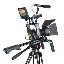 Shanvis Movie Kit Film Rig for DSLR Camera Such as Canon 5D Mark II, III/700D 650D 600D, Nikon D7200 and More