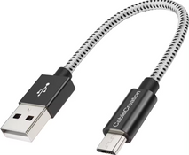 Trendy Retail®  Type C Cable 65W Nylon Braided USB C QC 3.0 Fast Charging Short Power Bank Cable For Samsung Galaxy S10e/S10+/S10/S9/S9+/Note 9/S8/Note 8, LG G7 G5 G6, Moto G6 G7 (0.25M, Black)