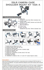 Shanvis Movie Kit Film Rig for DSLR Camera Such as Canon 5D Mark II, III/700D 650D 600D, Nikon D7200 and More