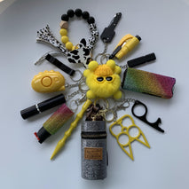 Energetic Yellow Self Defense Keychain Set