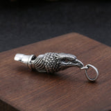 Sterling Silver Eagle Head Whistle Pendant