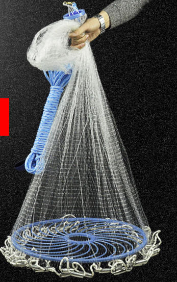 Fishing net wholesale hand throw net cast the fourth generation of American Frisbee fish net easy to throw Netease automatic fishing tools