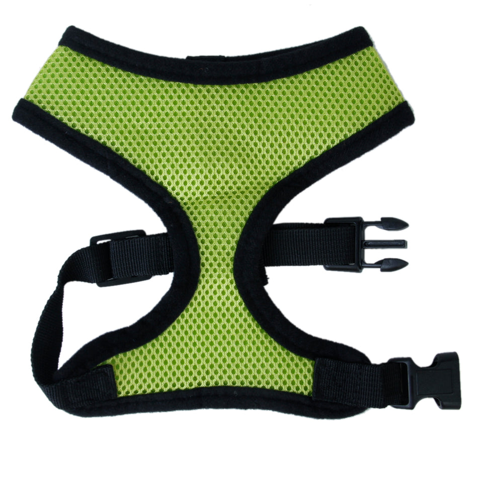 Trendy Retail Soft Breathable Mesh Adjustable Chest High Strength D-Ring Dog Harness Belt Green XL