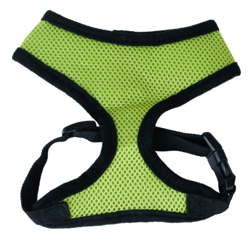 Trendy Retail Soft Breathable Mesh Adjustable Chest High Strength D-Ring Dog Harness Belt Green XL