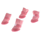 Trendy Retail 4PCS/SET Safe Warm Adjustable Hook And Loop Fastener Snap Pet Dog Cat Shoes Pink 5#