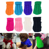 Trendy Retail Dog Puppy Warm Winter Knitted Fashionable Soft Durable Sweater Clothes Apparel Costume Outfit Pet Supplies 12#  Dark Blue