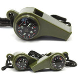 Three-in-one outdoor survival whistle