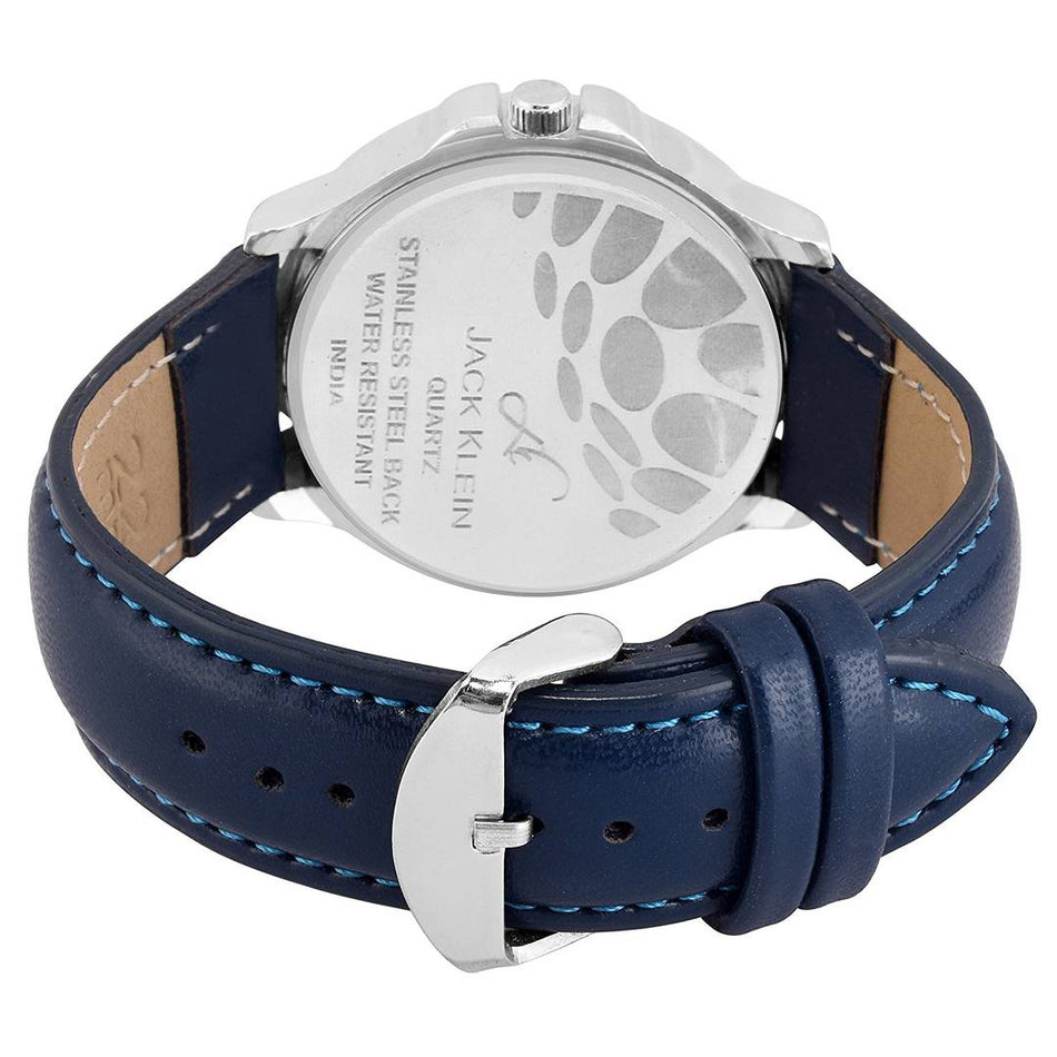 Stylish Blue Dial & Blue Strap With Day and Date Working Multi Function Watch