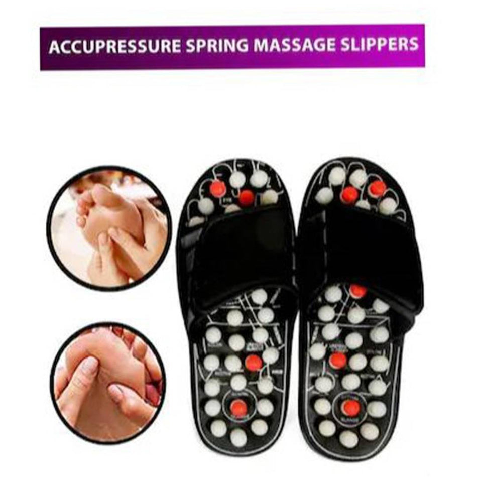 Spring Acupressure & Magnetic Therapy Paduka Slippers For Full Body Blood Circulation & Leg Foot Massager