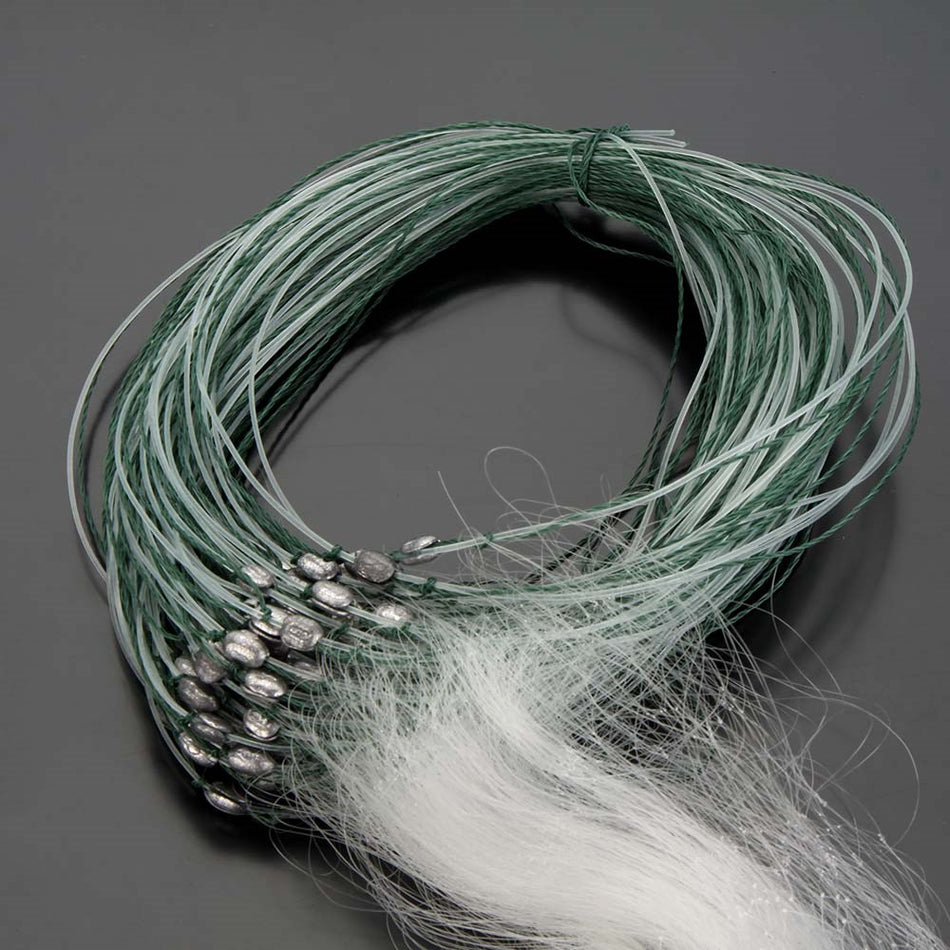 White Green Monofilament Gill Fishing Net