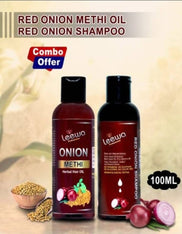 Leewa Professional Red Onion Methi Oil And Shampoo Combo