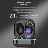 New S6 SE Breathing Light Time Digital Display TWS5.0 Bluetooth Headset