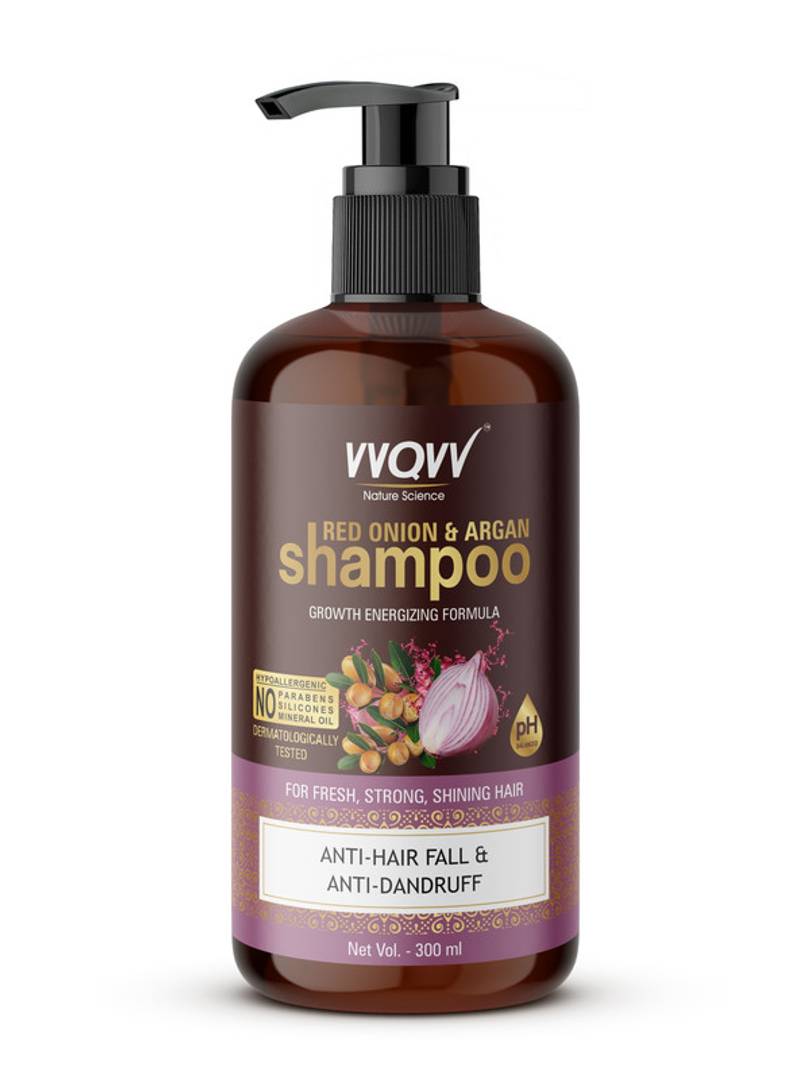 Red Onion & Argan Shampoo Growth Energizing Formula For Fresh, Strong, Shining Hair Anti-Hair Fall & Anti-Dandruff (300 Ml)