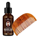 Combo Pack of Beard Oil 30 ml And Handcrafted Wooden Beard Comb