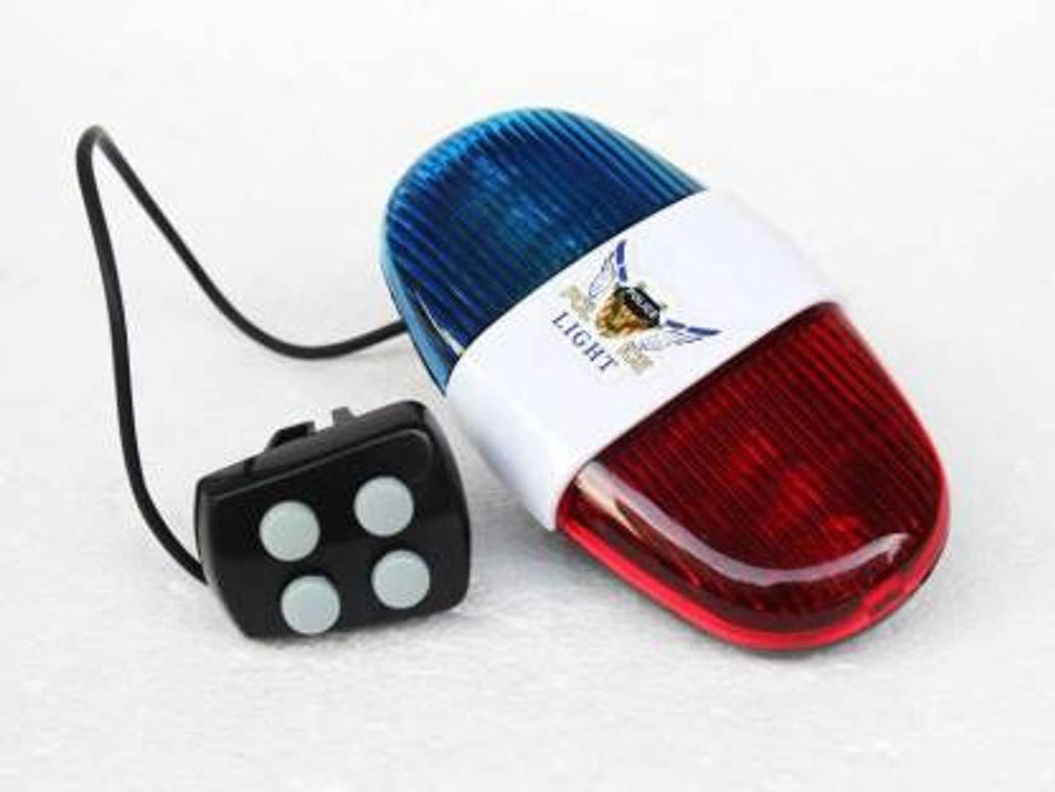 CYCLE POLICE LIGHT WITH POLICE HORN LED Rear Break Light  (Multicolor)