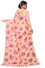 Stylish Peach Georgette Printed Saree with Blouse piece For Women