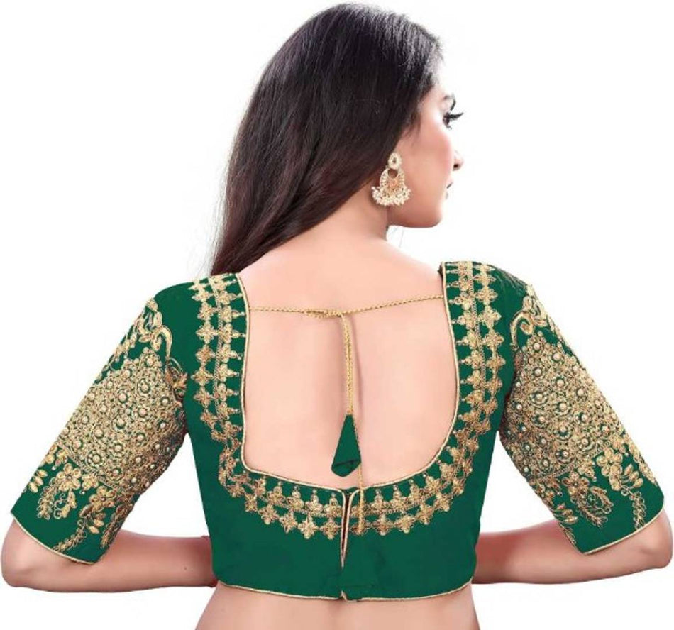 Attractive Art Silk Embroidered Stitched Blouse