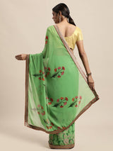Georgette Printed Saree with Blouse