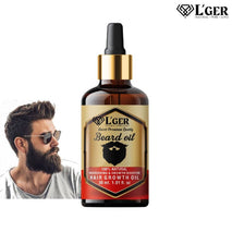 Lger Beard Growth Oil Advanced - 30ml - Beard Growth Oil for Patchy Beard, With Redensyl and DHT Booster, Nourishment & Moisturizati