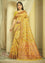 Stylish Yellow Cotton Silk Woven Design Women Saree with Blouse piece