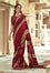 Stylish Maroon Georgette Printed Women Saree with Blouse piece