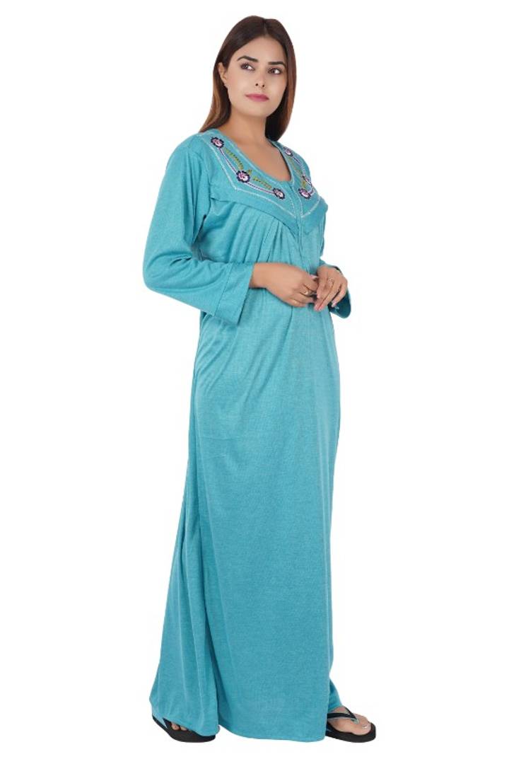 REN STAR Womens Hosiery Cotton, Nursing, Feeding, Maternity Nighty - Zip Opening at Bust - Before and After Baby Multipurpose Night Dress