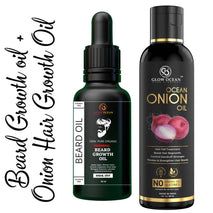 New And Advanced Ayurveda Beard Growth Oil And Onion Hair Oil Combo Pack Of 2