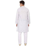 SKAVIJ Kurta Pajama Set for Men Long Sleeve Cotton Party Dress _