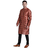 SKAVIJ Men's Art Silk Ethnic Wear Kurta Pajama Dress Set