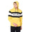 RIGO Yellow Black Cut & Sew Printed Hooded Full Sleeve Sweatshirt for Men