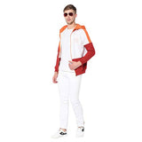 RIGO White Orange Maroon Hooded Full Sleeve Sweatshirts Jacket for Men