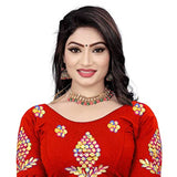Nilkanth Enterprise Women Readymade Blouse Cotton Lycra Stretchable Blouse (40, Red)