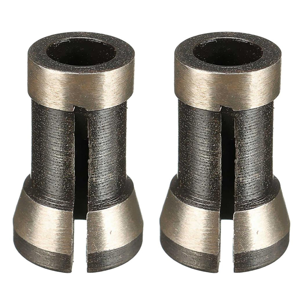 2Pcs 1/4" 6.35mm Alloy Collet Chuck Adapter For Trimming Engraving Machine