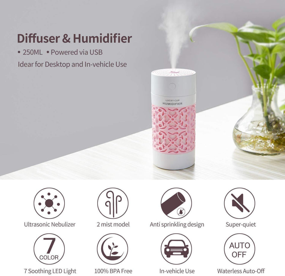 Air Purifier Humidifier with 7 LED
