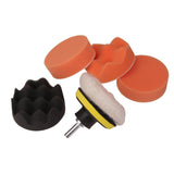 Shanvis Auto Car Drill Adapter with 5Pcs 3 Inch Buffing Pad Kit Polishing Compound