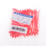 100pcs 1.9x100mm Nylon Wrap Cable Loop Ties Fasten Wire Self-Locking -Red