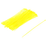100pcs 1.9x150mm Nylon Wrap Cable Loop Ties Fasten Wire Self-Locking-Yellow