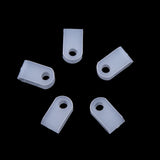 Nylon PA66 R Type Pipe Clip Split Clamp for Cable Tubing 3.3mm White 1000PCS